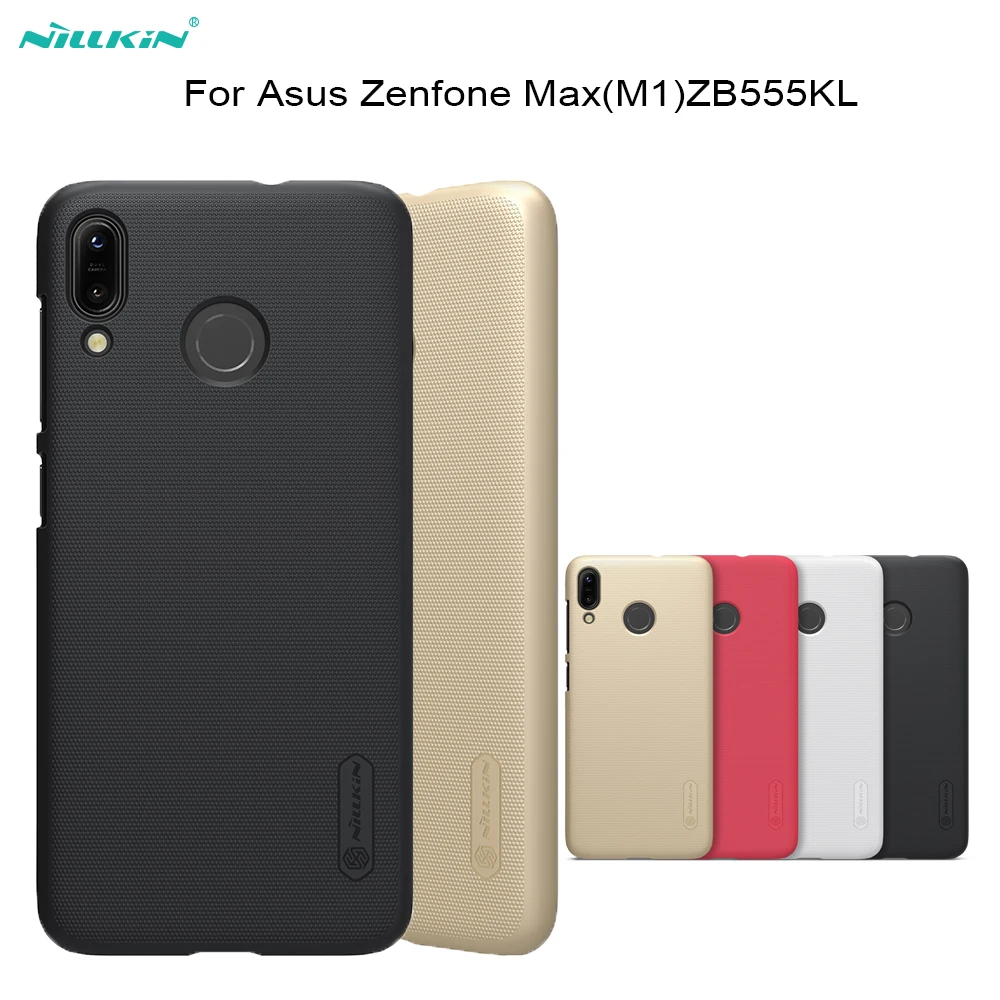 

case for Asus Zenfone Max(M1)/ZB555KL cover NILLKIN Frosted PC Plastic back cover with Screen Protector For Asus zc553kl case