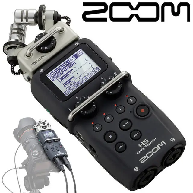 digital, de 4 pistas, portátil Zoom  H5 Grabador de voz color negro 