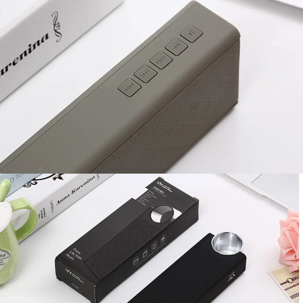 Bluetooth Speaker Column Portable HIFI Speakers Wireless Speaker Flashlight With 2000mAh PowerBank Handfree MIC FM Radio  (1)