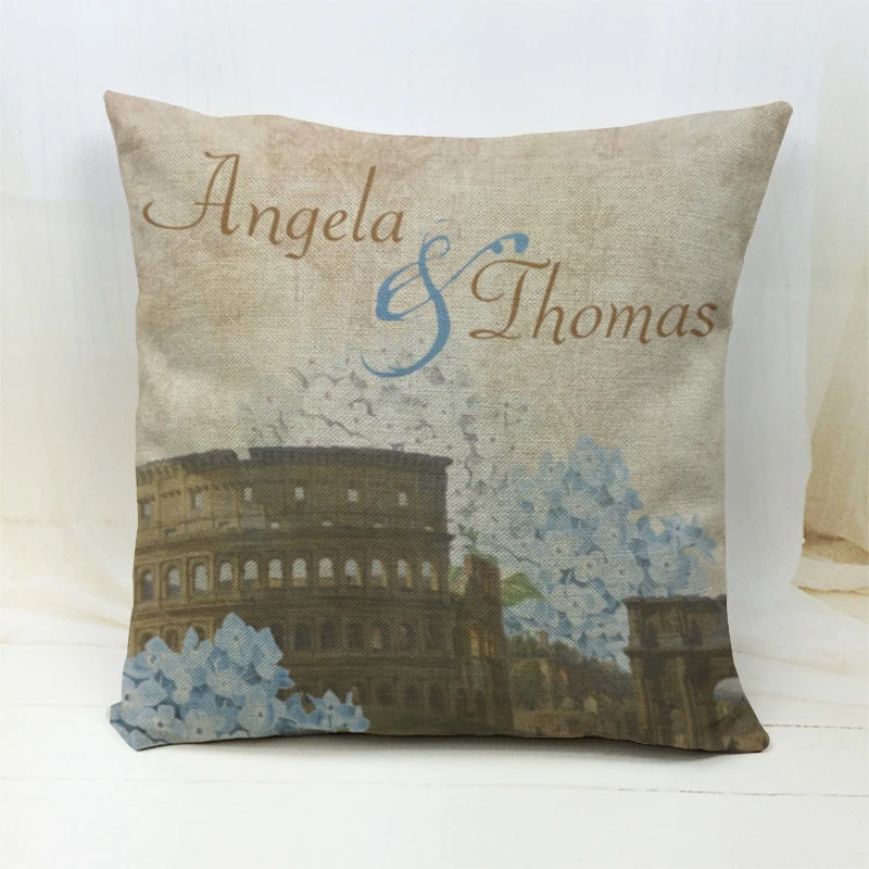 Чехлы для автомобиля наволочка винтажный эскиз хлопок лен Эйфелева башня