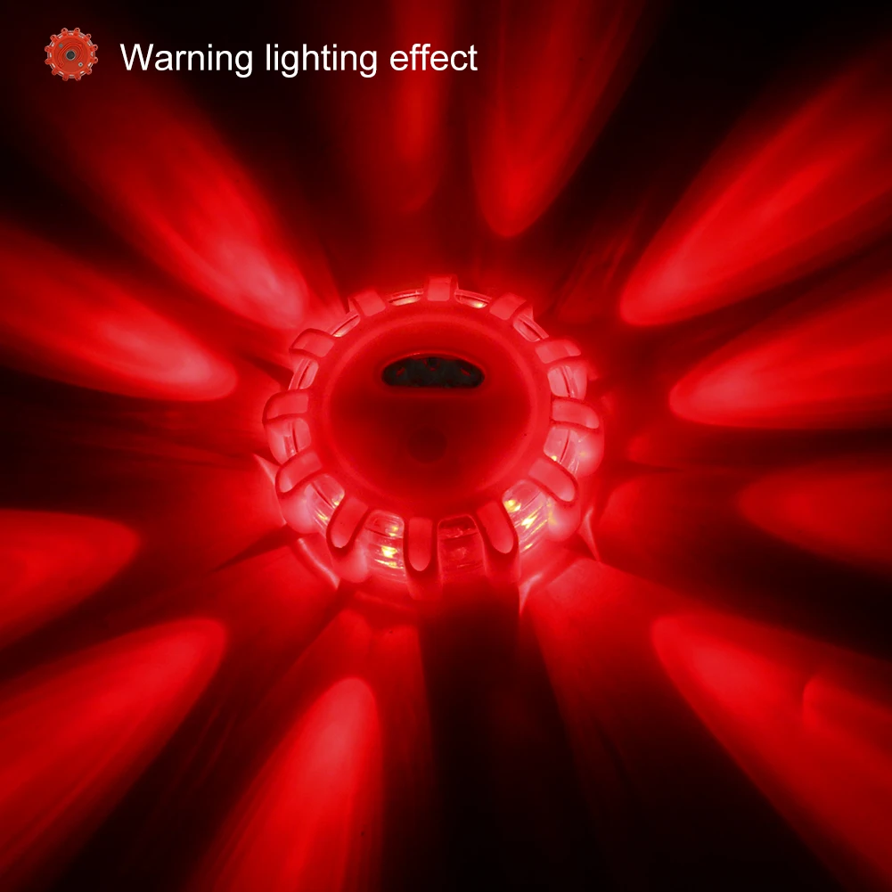 1/3 Упаковка 15* светодиодный аварийный сигнальный фонарь, мигающий дорожный маяк, лампа с магнитным основанием для автомобиля, морской лодки, непромокаемый красный