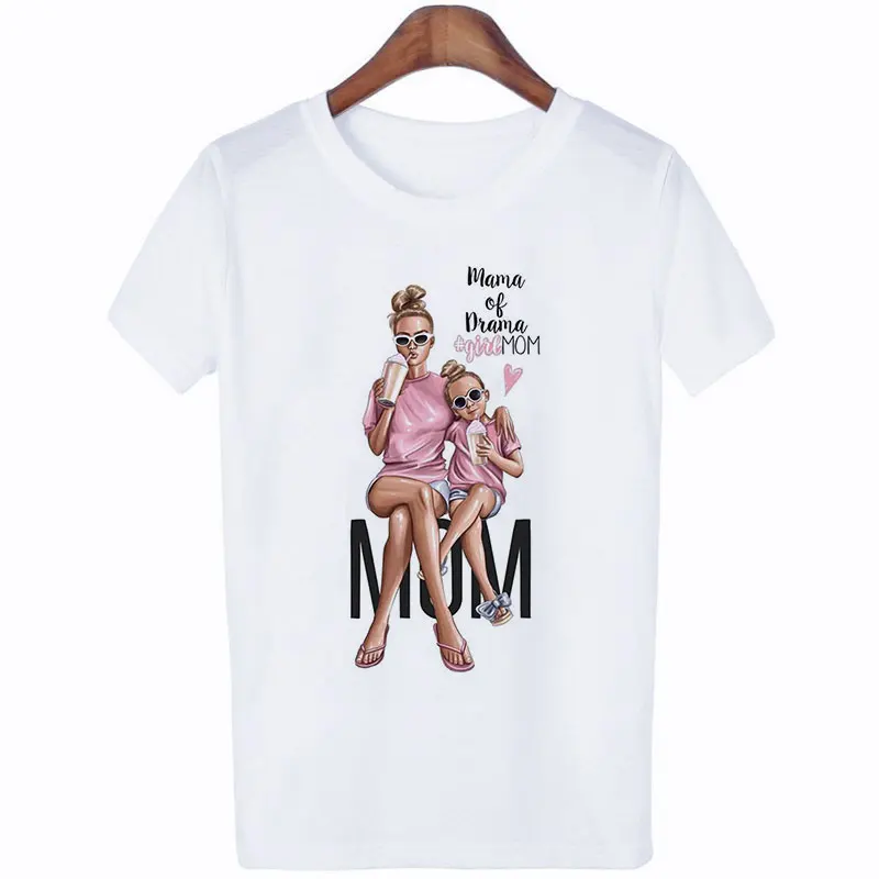 Женская одежда Летняя мода принт любовь супер футболка "Мама" Харадзюку каваи Повседневные Удобные Материнские вечные женские топы - Цвет: 1780-White