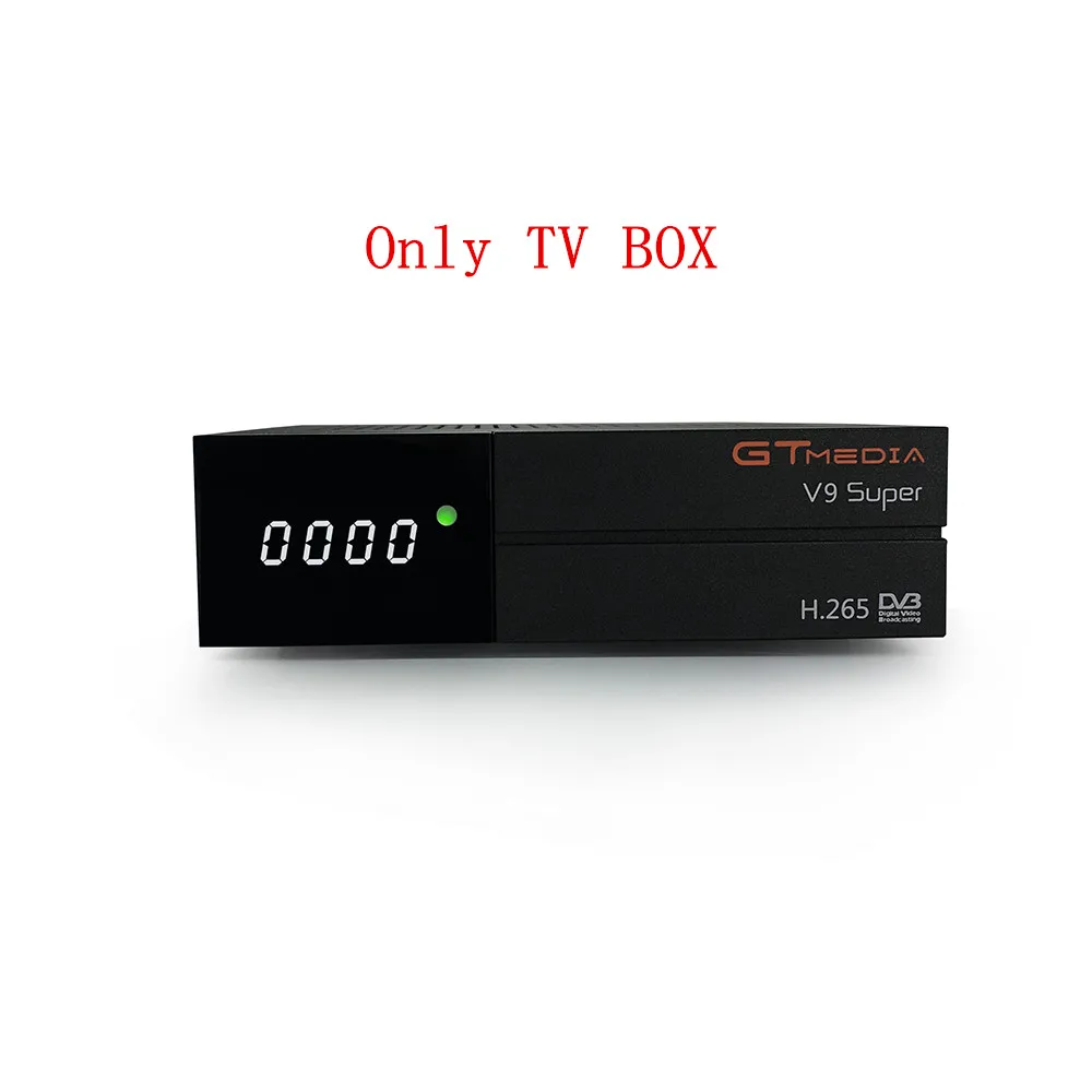 BOX Freesate V9 Супер Спутниковый ресивер+ 1 год Испания CCCAM DVB-S2 H.265 декодер со встроенным wifi tv box такой же как Gemedia v8 NOVA - Цвет: BOX