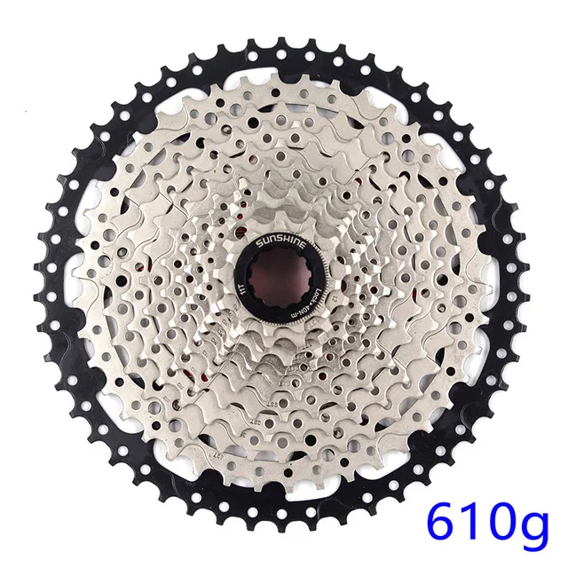 SUNSHINE MTB 12 скоростей кассета 11-50T Сверхлегкая 399 г CNC Freewheel горный велосипед запчасти для XTR GX NX - Цвет: 12S 11-50T Silver