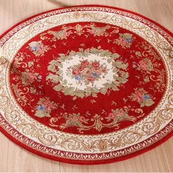 

Round jacquard carpet European tea table mat into the door anti-skid foot mat living room Donnell carpet living room large rug