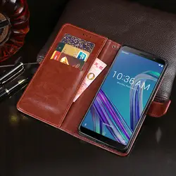Роскошные Винтаж искусственная кожа флип чехол для Asus Zenfone Max Pro M1 ZB601KL чехол бумажник Kickstand карты карман для мобильного телефона сумки