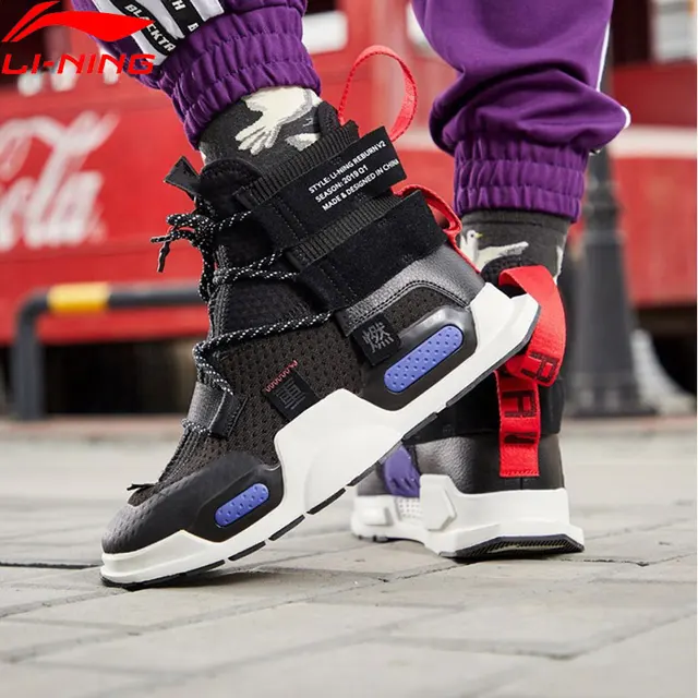 US $108.55 Li-Ning Unisex NYFW REBURN Basketball Leisure Shoes Wearable CHINA High-Cut LiNing Fitness Sport Sh