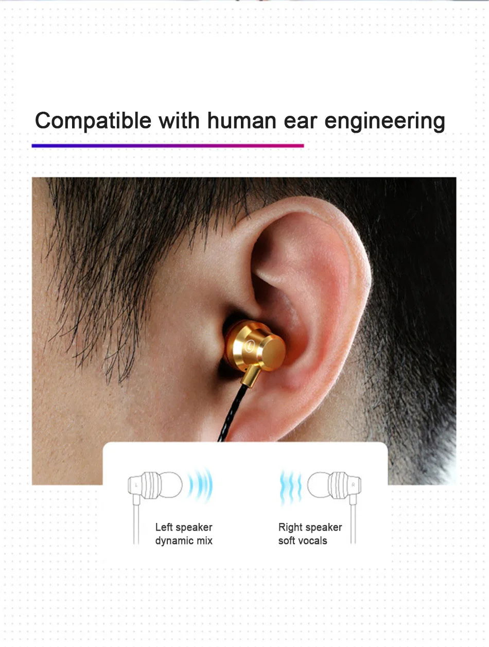 USB Type C Earphone Dynamic Drive Headphone For Xiaomi 6 6X 8 Mix2 Note5 Bass Metal Sport Gaming Earphones With Mic For Samsung3