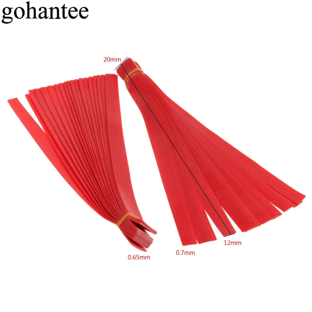 10pcs/lot Red Natural Latex Slingshots Flat Rubber Band Strong Elastic