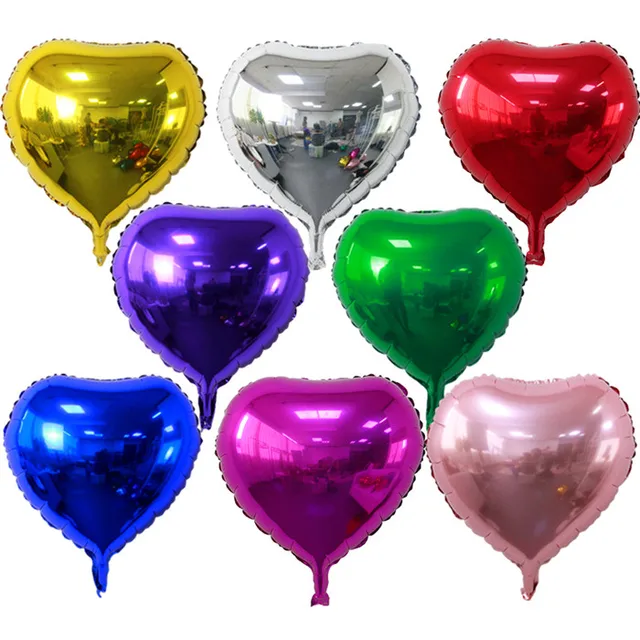 Globos De Corazón De Lámina Brillante Voladores De Color Rosa Aislados Fondo Blanco 54262159