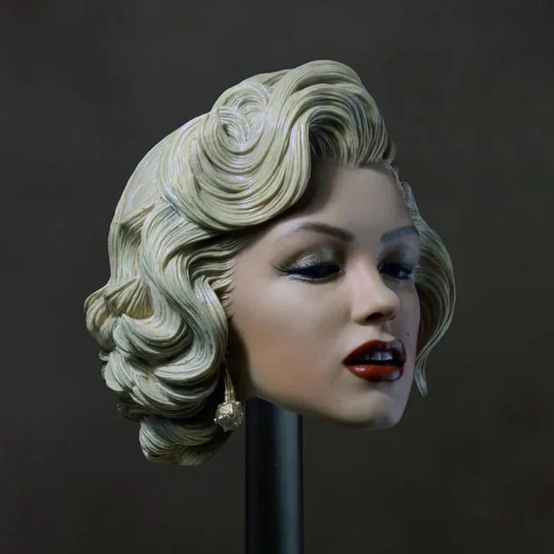 

1/6 Scale Curls Head Sculpt Gentleman Love beauty Marilyn Monroe Female Head Carving Headplay For 12" Man Action Figure