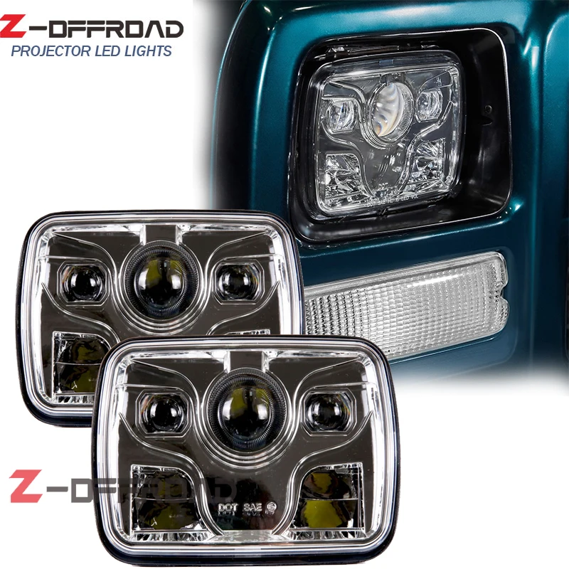2pcs 5x7inch LED offroad truck Sealed Beam square headlight bulb
