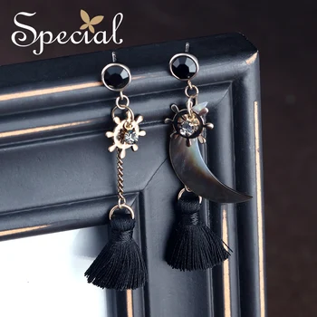 

Special Brand Fashion 925 Sterling Silver Ear Pins Earrings Sea Shell Long Earrings Tassel Jewelry Gifts for Women S1721E