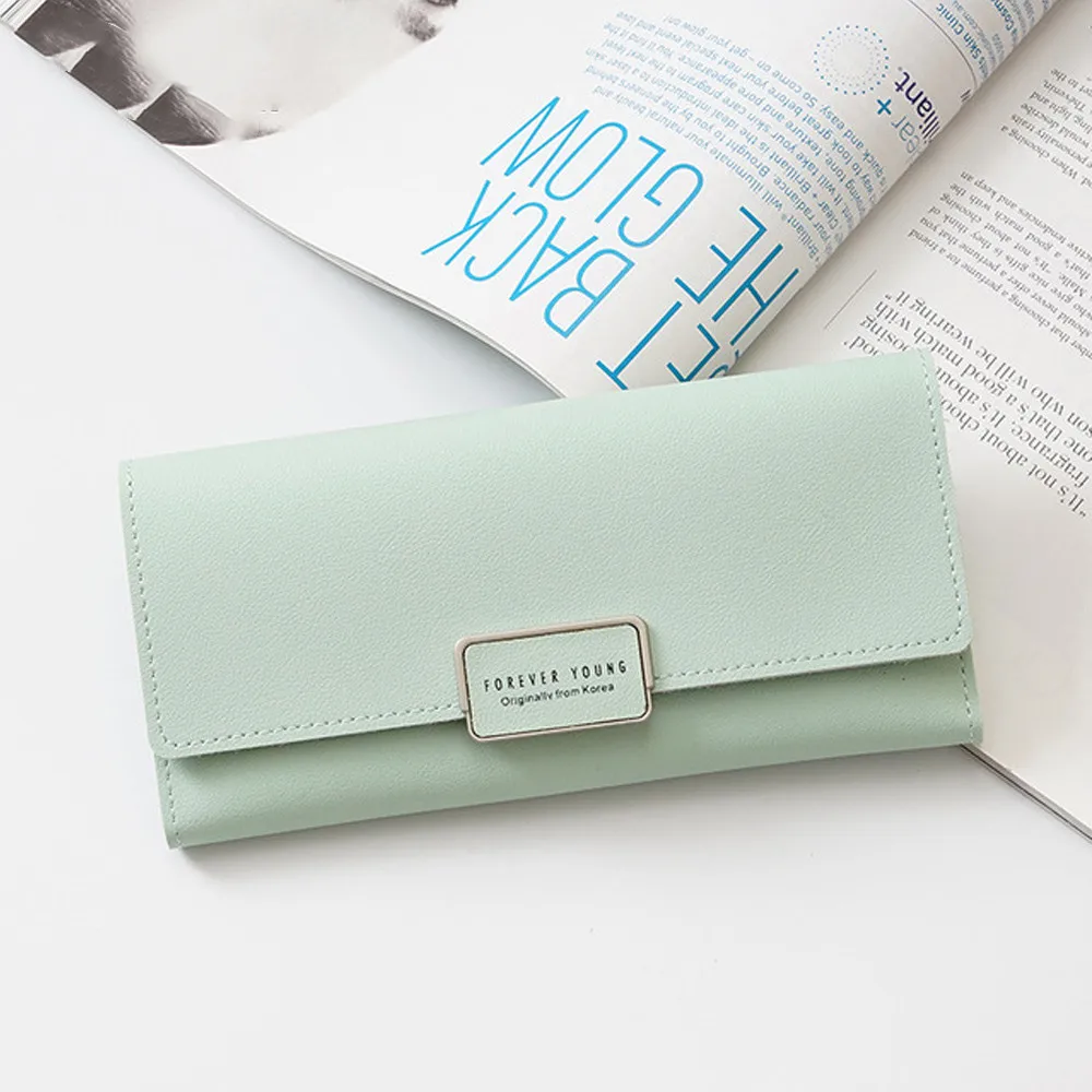 fashion Wallet long Zipper Multi Card Position Leather Coin Purse women Card Holder Leather wallet women casual wallet