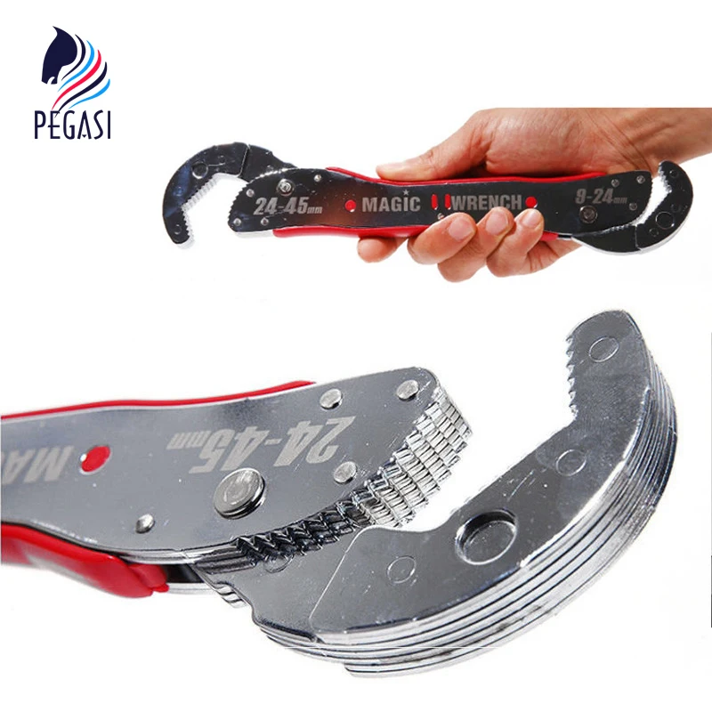 PEGASI 9~45mm Magic Adjustable Multi Purpose Functional Hook Type Spanner Tools Universal Wrench Hand Tools