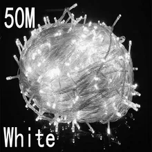 Новые белые Цвет свет шнура 50 м 400 LED праздник/Рождество/Свадебные/вечерние украшения огни 220 В открытый Водонепроницаемый светодиодные лампы