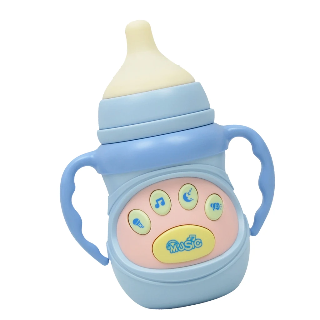 Electronic Music & Light Feeding Bottle Kids Baby Early Learning Toy Play Activity