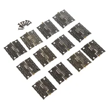 12Pcs Antique Bronze Cabinet Hinges Door Drawer Decorative Mini Hinge For Jewelry Storage Wooden Box Furniture Hardware 26x23mm 2pcs naierdi antique bronze hinges cabinet door drawer decorative mini hinge for jewelry storage wooden box furniture hardware