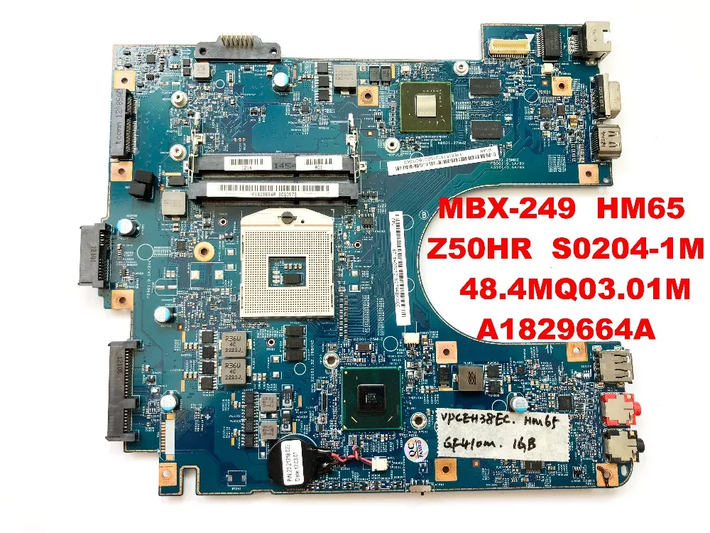 

Оригинальная материнская плата для ноутбука SONY MBX-249 HM65 Z50HR Φ 48,4mq03.01m A1829664A, проверенные хорошие разъемы, бесплатная доставка