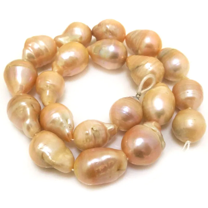 

16 inches 18-22mm Natural Pink Baroque Pearl Loose Strand
