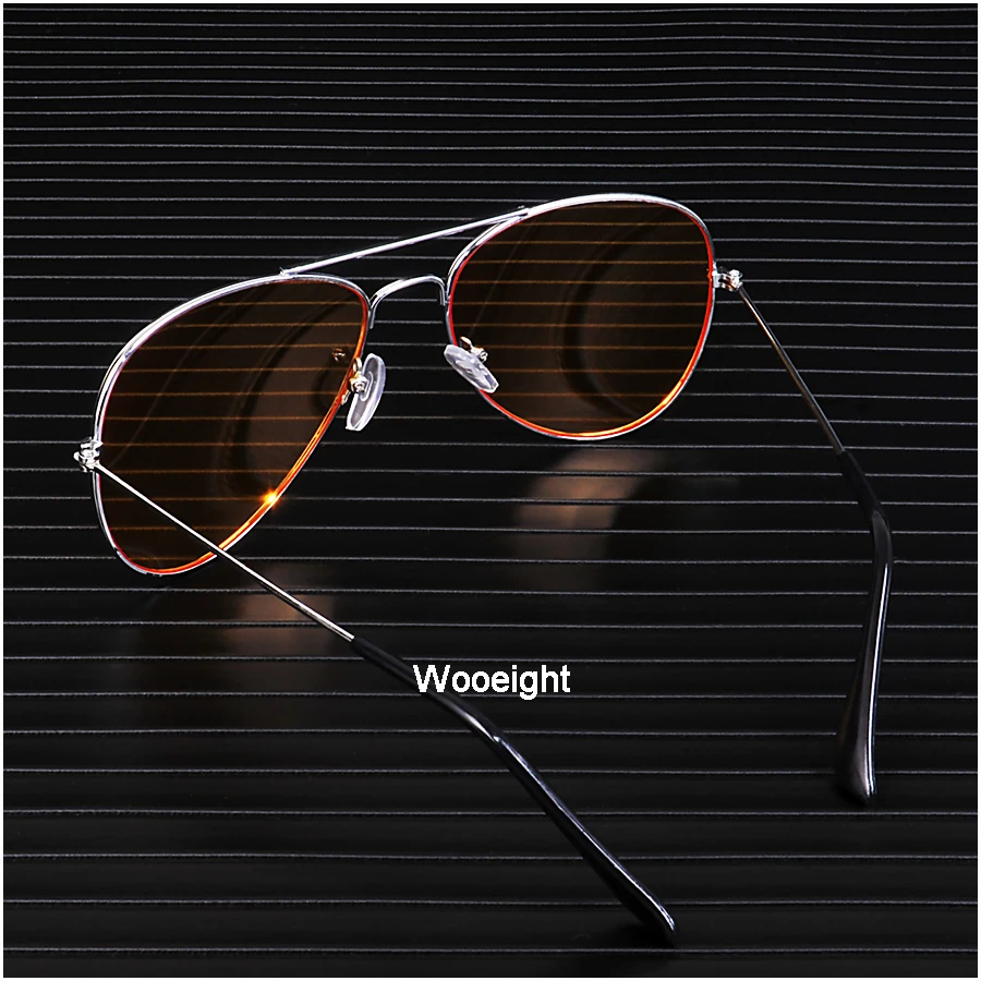 Car Day Night  Vision Goggles Sunglasses Yellow Anti-glaring Decoration Alloy Frame Universal Driver Glasses (3)
