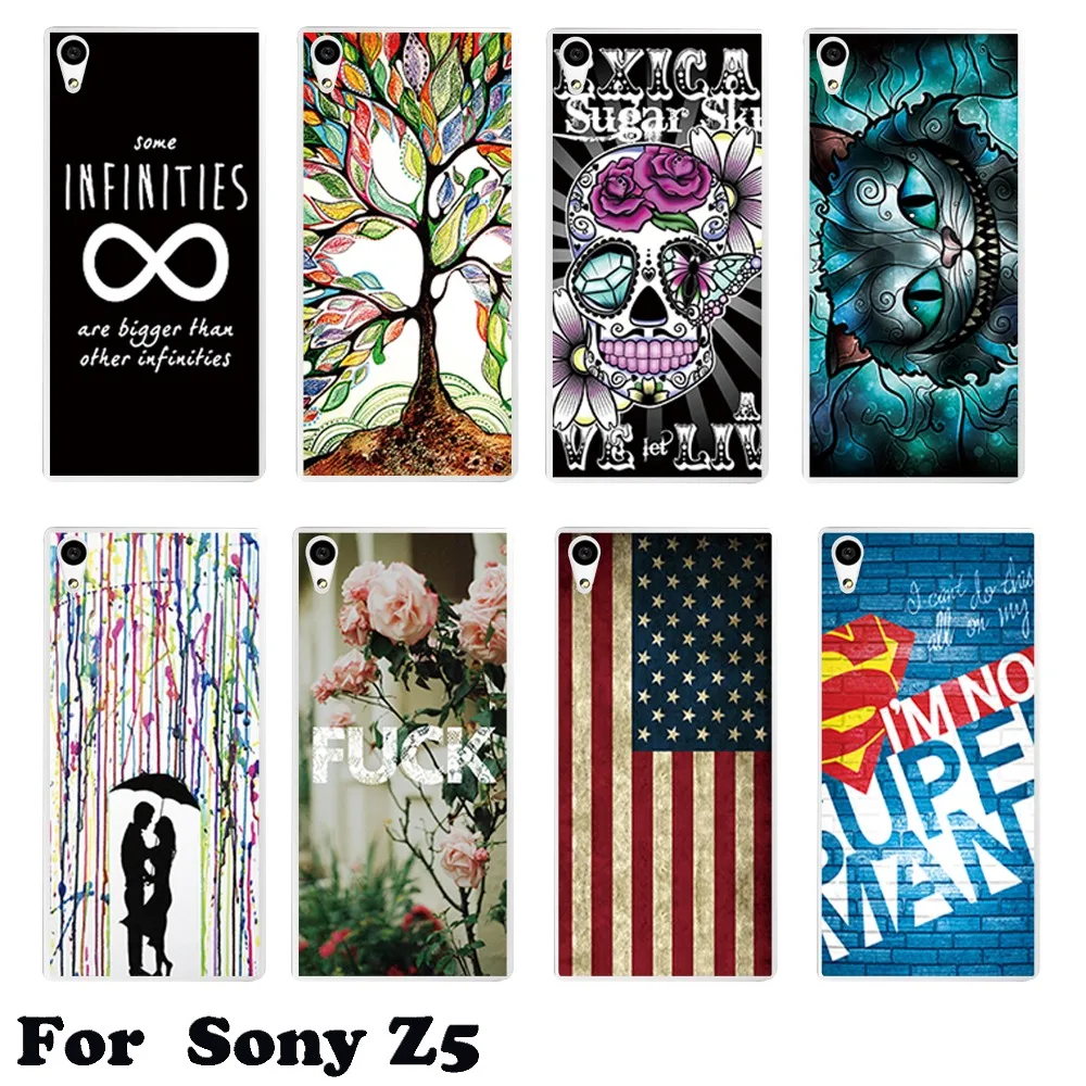 Caso Per SonyZ5 Animali Modello Cielo Panda ParisTower Colorato Trasparente custodia morbida stampa caso di disegno con 25 modelli per sony Z5 in Caso Per