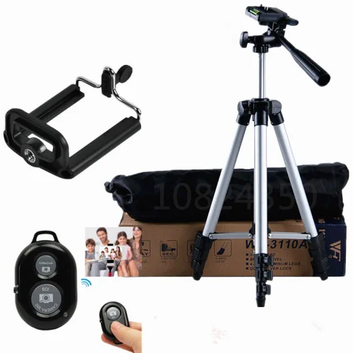 Treppiede + Clip + Bluetooth Shutter Per Il Iphone 7 8 X Più Di 6 S 6 6 Più Di 5 S 5 Per Samsung Galaxy S6 S6 Bordo S5 S Nikon Canon