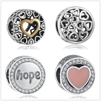 

YANXIZAO hope Jewelry Making Handmade Flowers Diy Beads Fit Pulseira Pandora Bracelet Charms Silver 925 Original Berloque