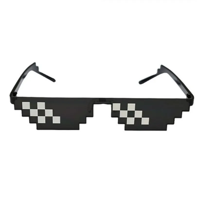 

New Glasses 8 Bit MLG Pixelated Sunglasses Men Women Brand Thug Life Party Eyeglasses Mosaic Vintage Eyewear