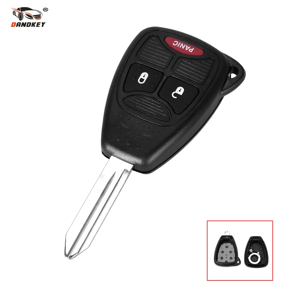 

DANDKEY New Remote Key Case Shell 2+1 Button for Chrysler Dodge Town Country PT Cruiser Replacement