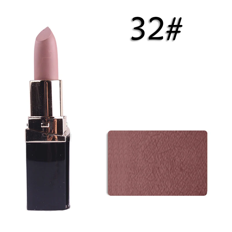 

5PCS 38 Moisturizer Waterproof Lip Makeup Lipstick Lip Gloss Square Tube Miss Rose Matte