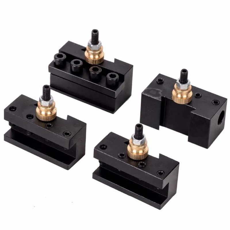 Mini Metal Quick Change Tool Post Holder Boring / Turning Facing Holder Kit Set for Table Hobby Lathes
