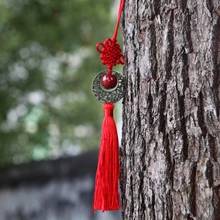 Автомобильный орнамент подвеска глазурованные фарфоровые бусины кисточки авто Внутреннее зеркало заднего вида автомобиль-Стайлинг украшение аксессуар отделка подарки