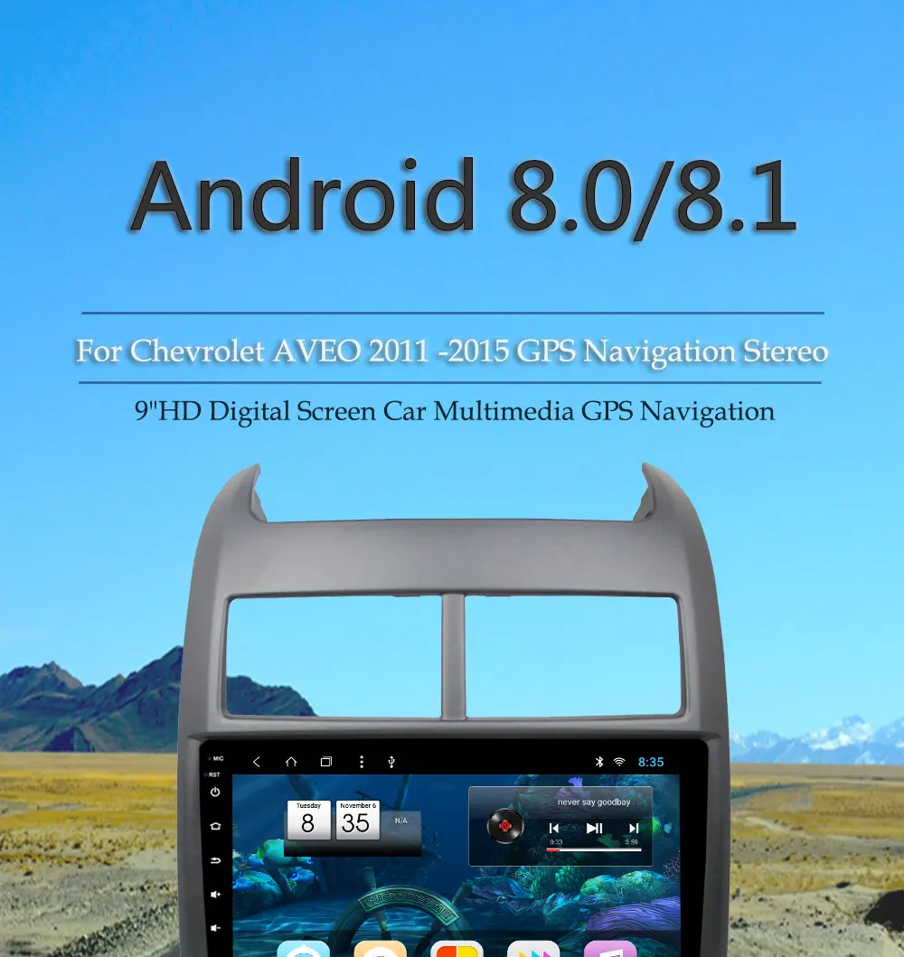 2 Din Android 8,0 автомобильный Радио плеер для Chevrolet AVEO 2011 2012 2013 стерео gps-навигация Авторадио головное устройство без DVD