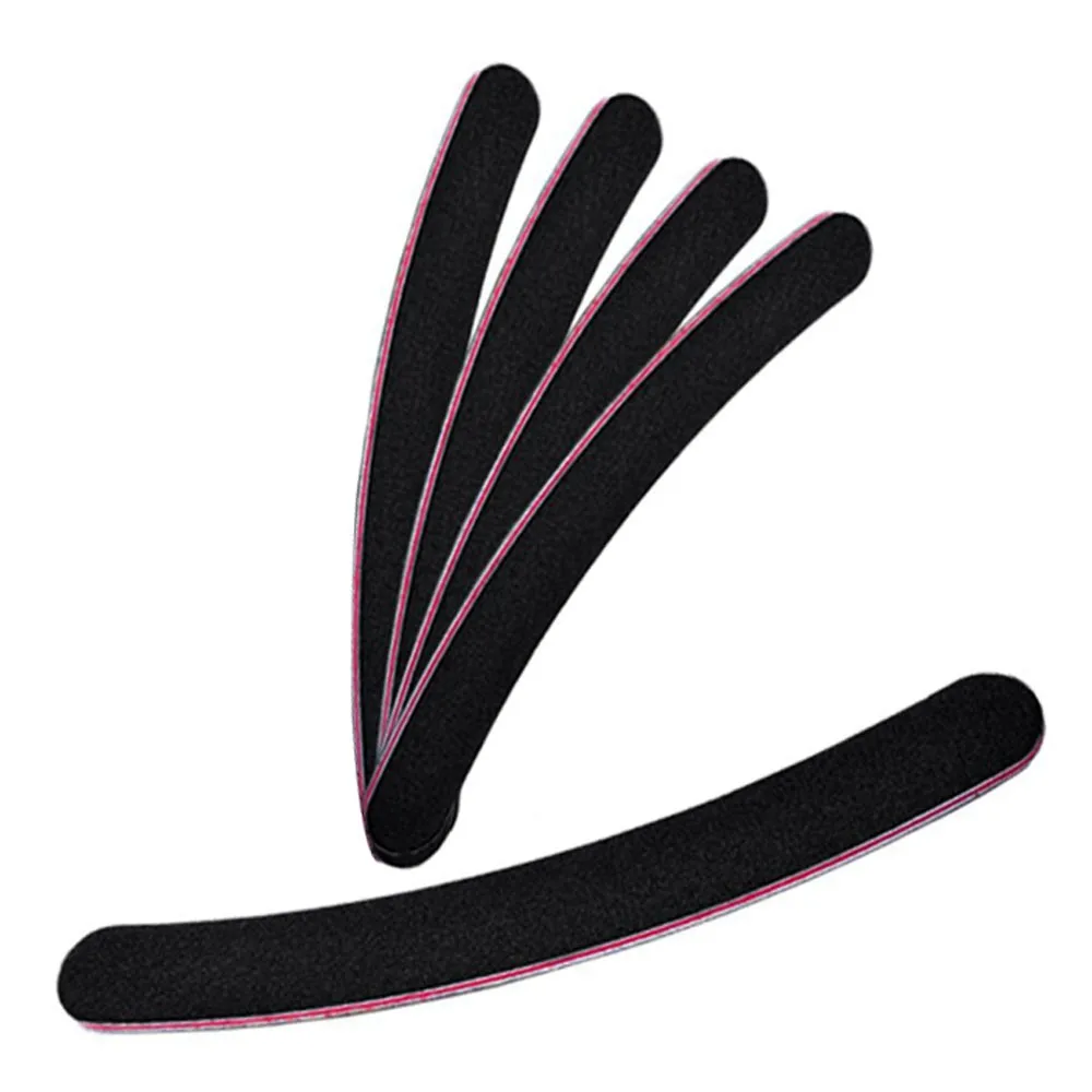 

2018 Hot Sale 5PCS Nail Files Buffer Buffing Slim Crescent Grit Sandpaper manicure Crescent Nail File
