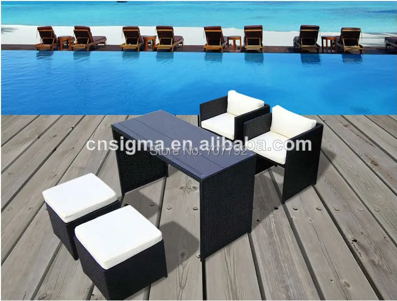 New style outdoor rattan garden table and chairs-in Garden