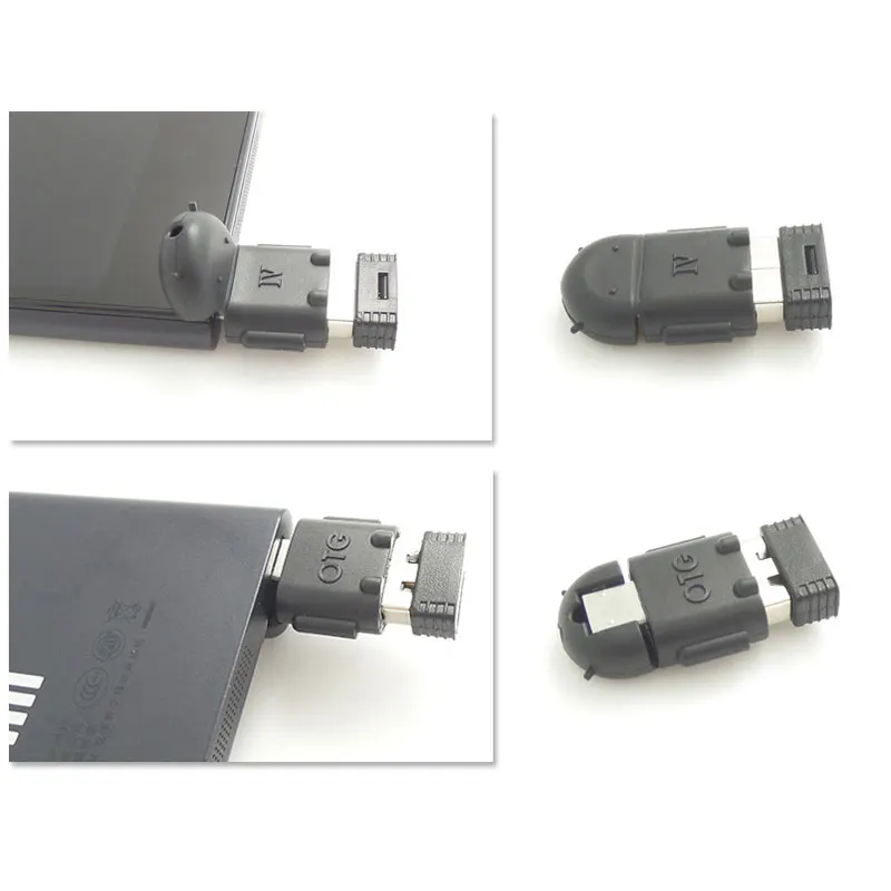 ITSYH конвертер из Micro USB в 2 0 OTG адаптер разные цвета на выбор робот Форма Android для