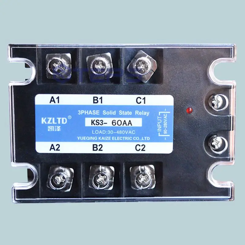 Threephase Solid State Relay Ac To Ac 60a Noncontact Contactor Relay