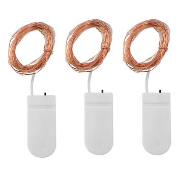 

3PCS 3M Battery Operated LED String Light for Xmas Garland Party Wedding Decoration Christmas Flasher Fairy Lamp Waterproof