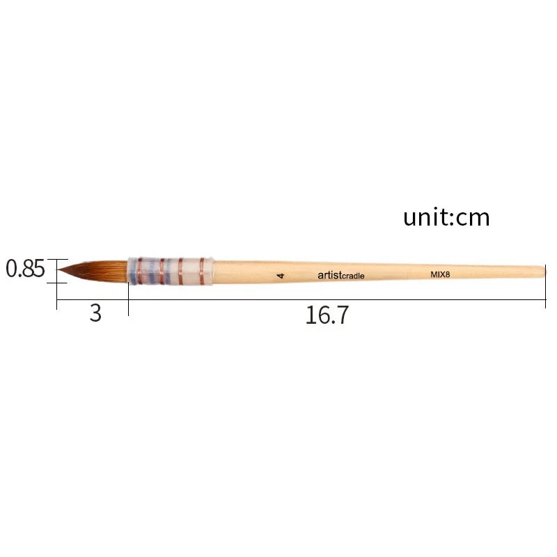 Высококачественная японская нейлоновая кисть(PBT) с деревянной ручкой, кисти для рисования, художественная кисть для рисования, товары для рукоделия - Цвет: 4