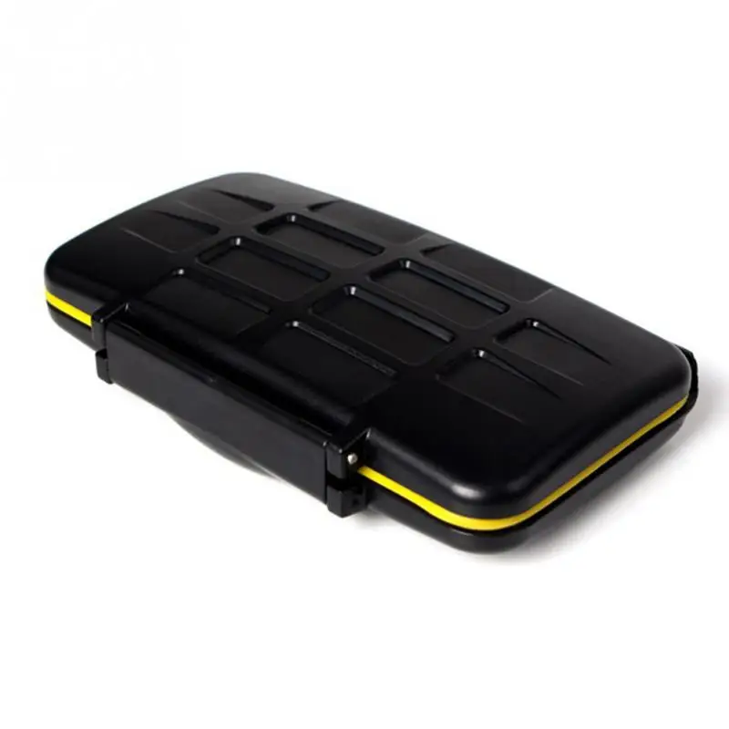 Black Memory Card Case Waterproof Supper Tough SD Card Holder Box for