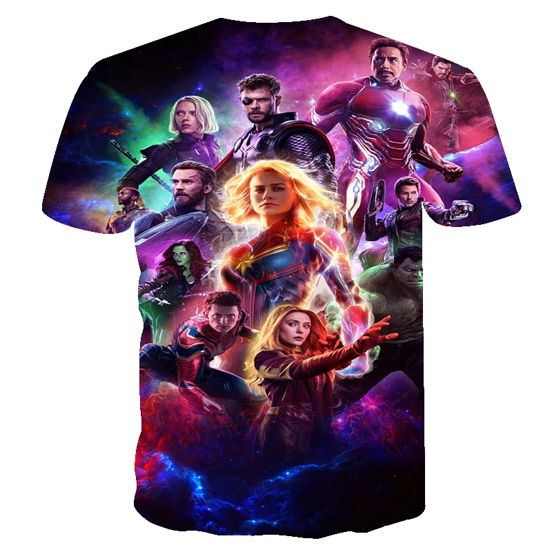 Мстители 4 эндгейм футболка летние новые мужские 3D футболки Мститель дорога супергерой дизайн футболка Повседневная короткий рукав