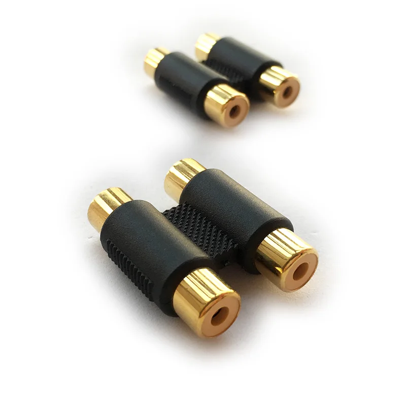 Двойной 2 X RCA Phono муфта Женский аудио видео адаптер разъем twin Av гнездо позолоченные