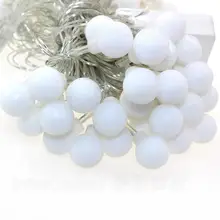 1 шт. AC220V/110 V 8 Вт светодиодный Рождественские огни наружный светодиодный шарик лампы вечерние свадебные украшения сада 10 м 50 светодиодный Светодиодный Шар гирлянды