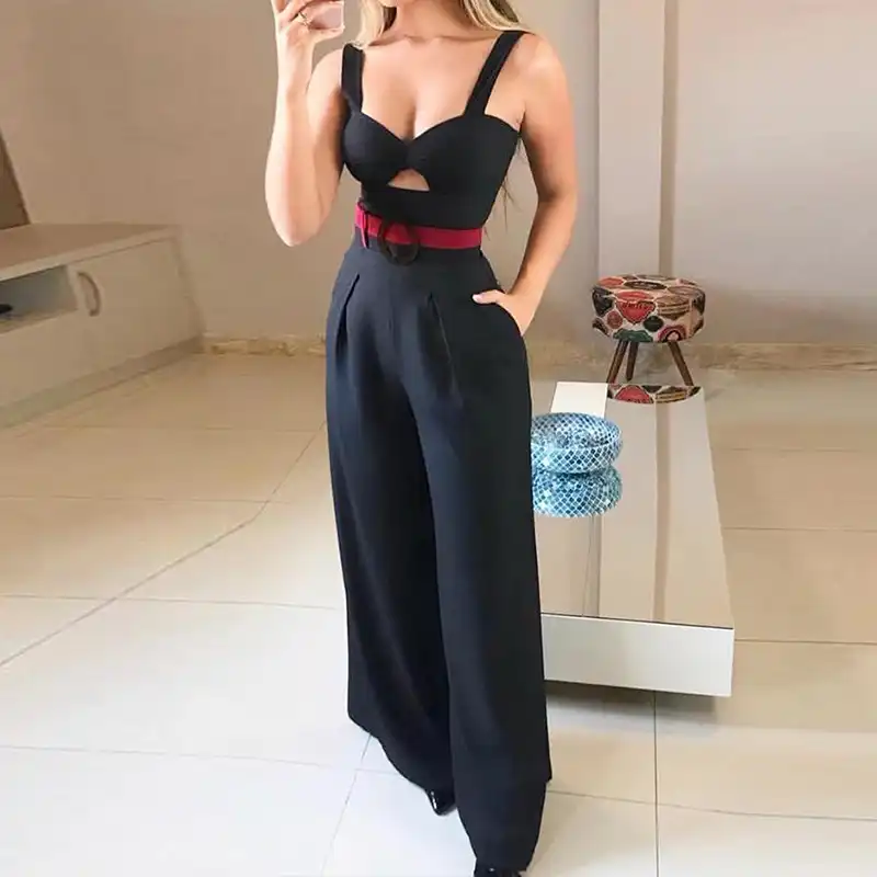 Jumpsuit with cut out front Clearance