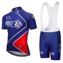 

2018 FDJ team Summer Pro sporting Racing world tour pro cycling jersey Bike shorts set ropa ciclismo bicycle clothing
