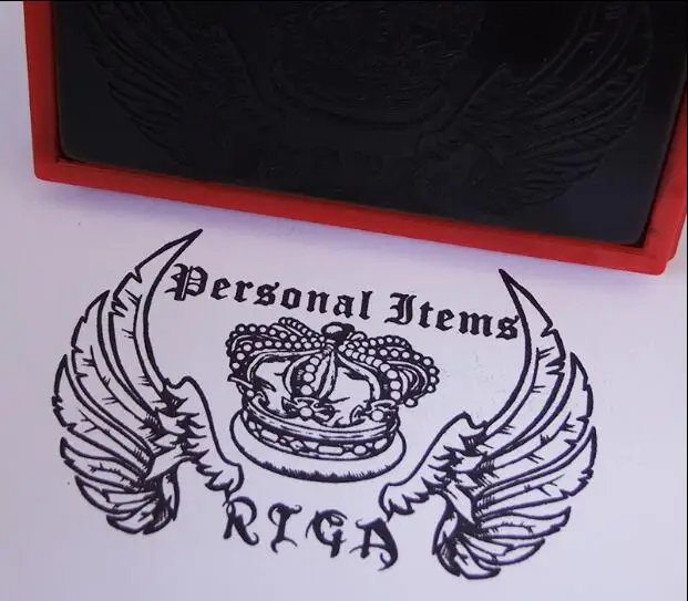 

B)Rectangle large size stamp Custom photosensitive seal stamp personalized logo Self inking stamp custom