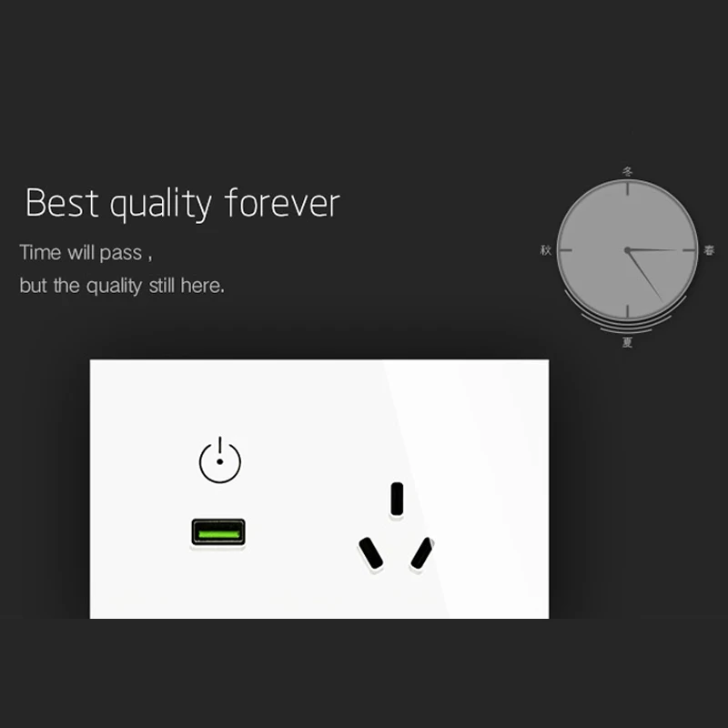 AU/US стандартная USB настенная розетка, белая Хрустальная стеклянная панель, сенсорный переключатель USB настенная розетка с розеткой, сенсорная розетка