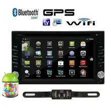 Android 4.4 двойной 2 DIN стерео GPS dvd-плеер 6.2 Bluetooth Радио Wi-Fi + Бесплатный задней Камера