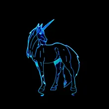 Единорог 3D свет животное лошадь 7 цветов Изменение светодиодный USB Настольный светильник 3D Главная light touch переключатель для детей GIF